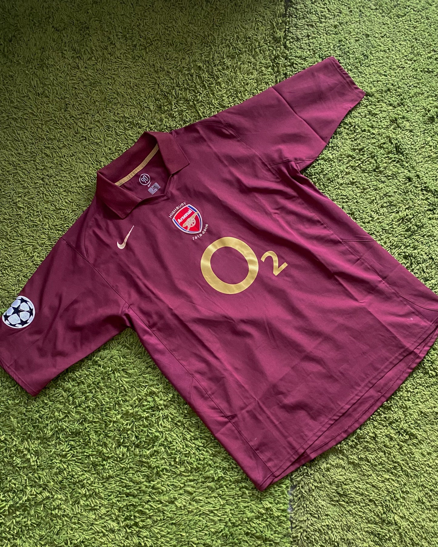 ARSENAL FC - BERGKAMP - 2005/2006 - CHAMPIONS LEAGUE KIT - XL