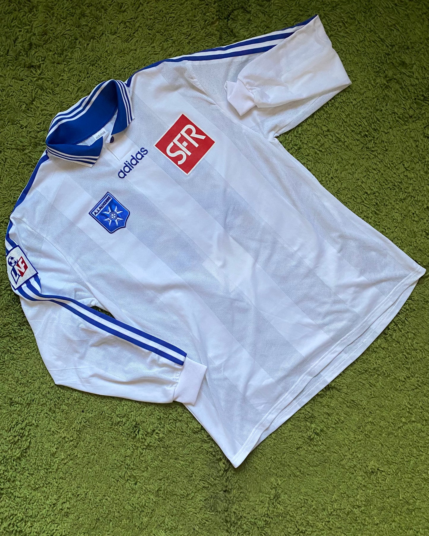 AJ AUXERRE - 1996/1997 - PLAYER ISSUED/MATCHWORN - COUPE DE LA LIGUE KIT - XL