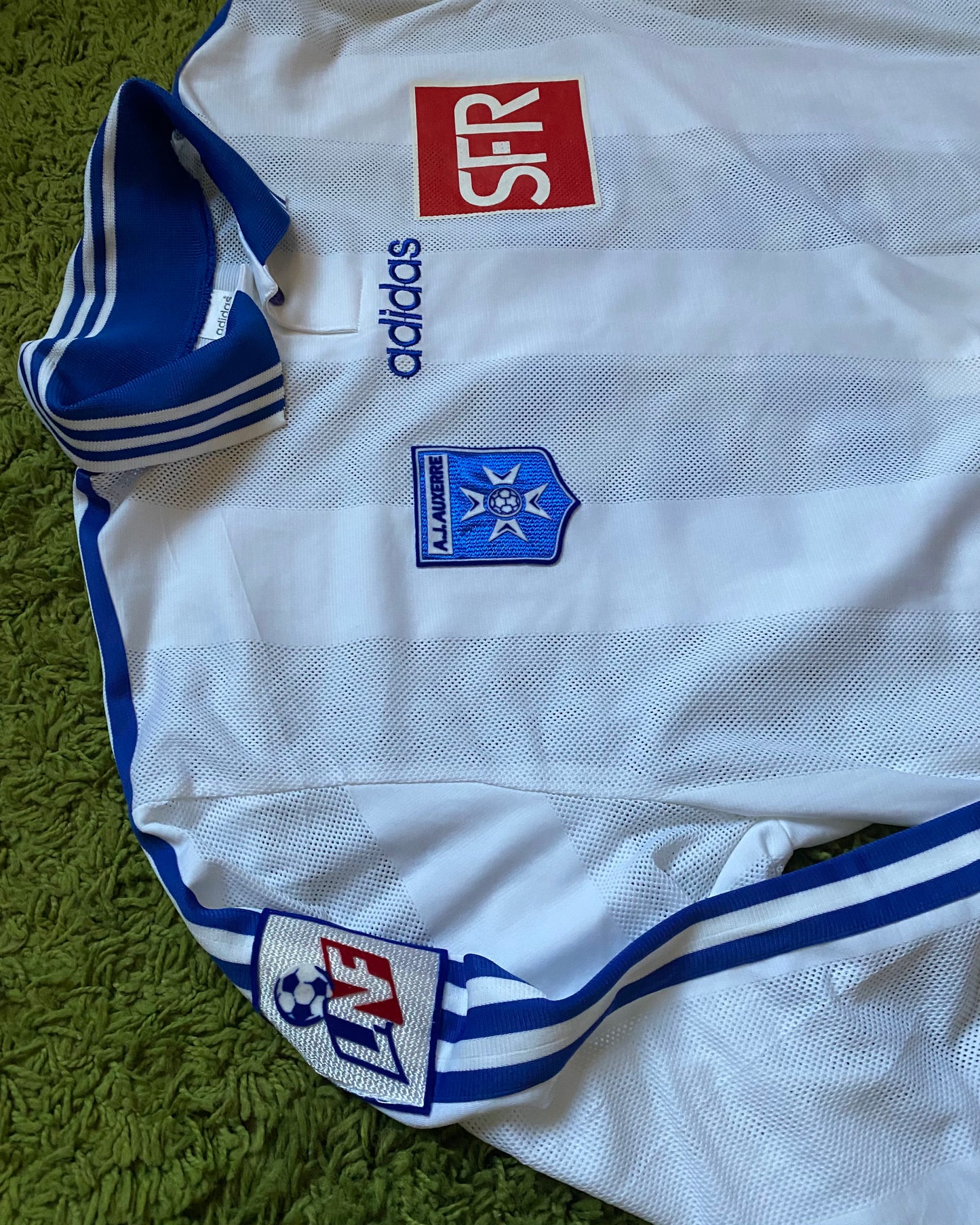 AJ AUXERRE - 1996/1997 - PLAYER ISSUED/MATCHWORN - COUPE DE LA LIGUE KIT - XL