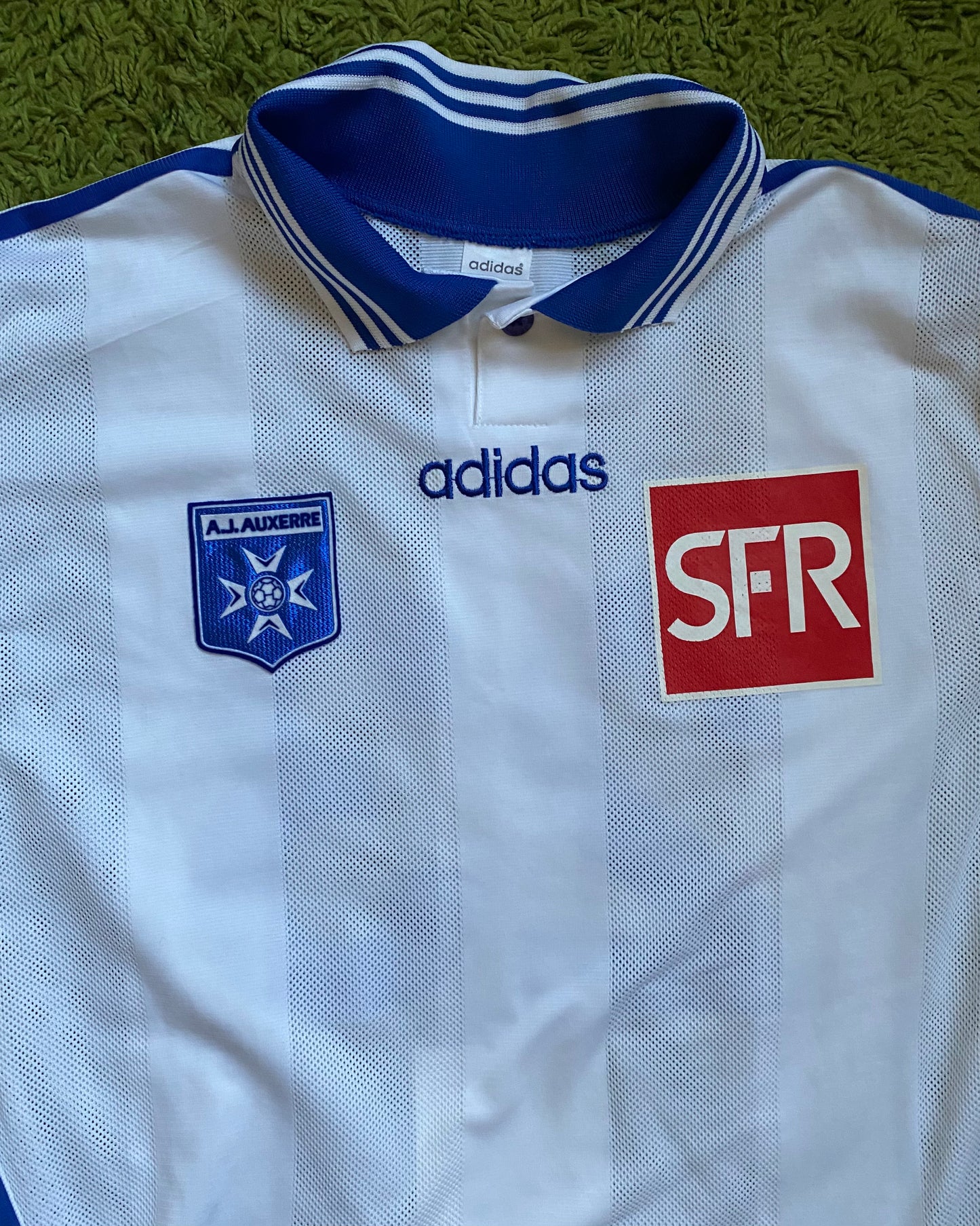 AJ AUXERRE - 1996/1997 - PLAYER ISSUED/MATCHWORN - COUPE DE LA LIGUE KIT - XL