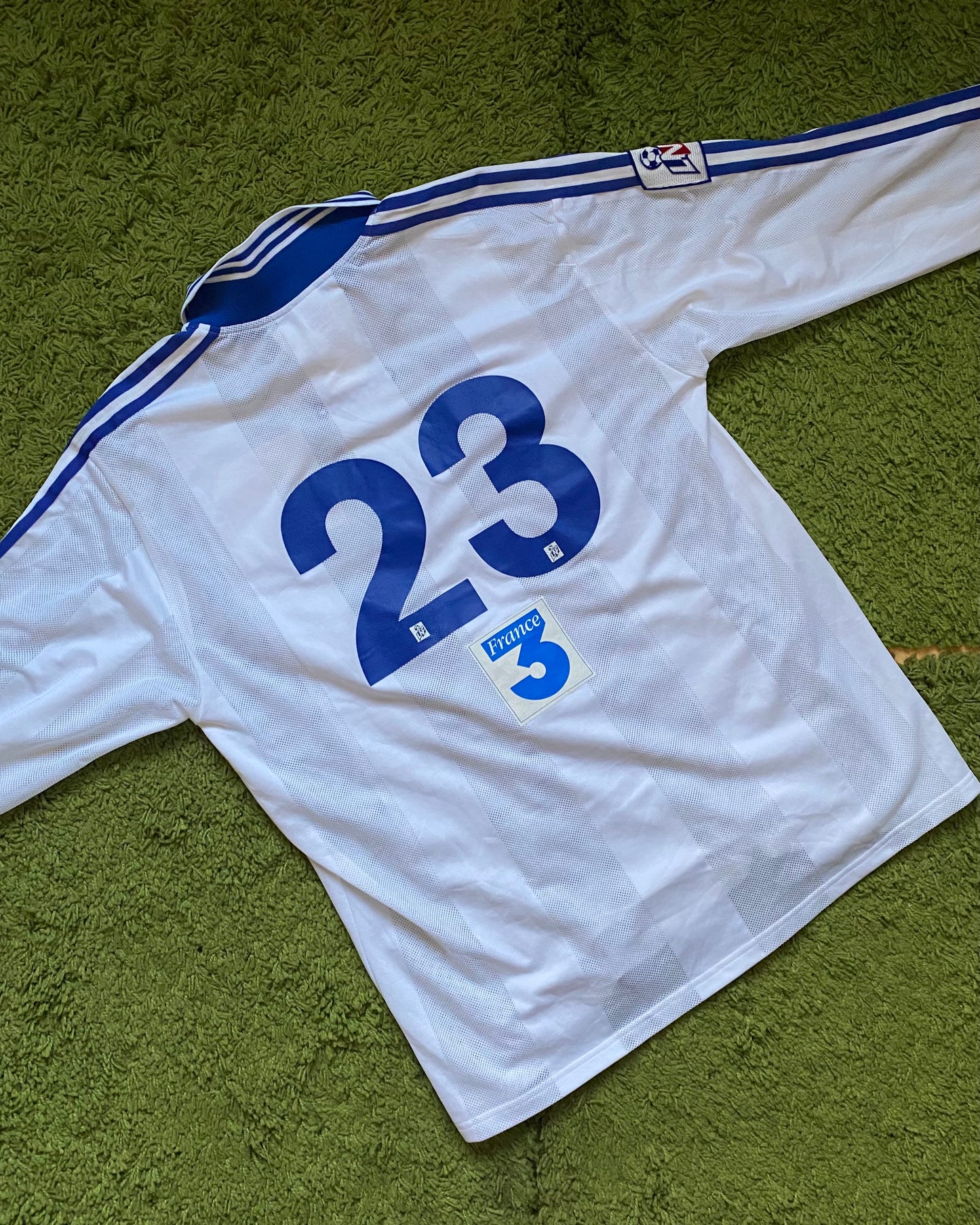 AJ AUXERRE - 1996/1997 - PLAYER ISSUED/MATCHWORN - COUPE DE LA LIGUE KIT - XL