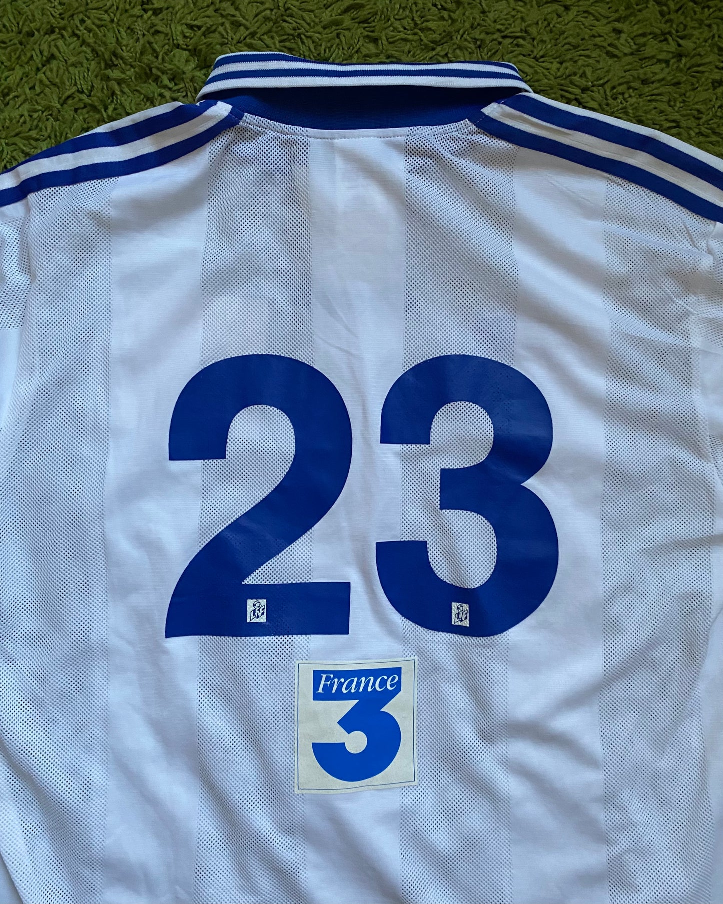 AJ AUXERRE - 1996/1997 - PLAYER ISSUED/MATCHWORN - COUPE DE LA LIGUE KIT - XL