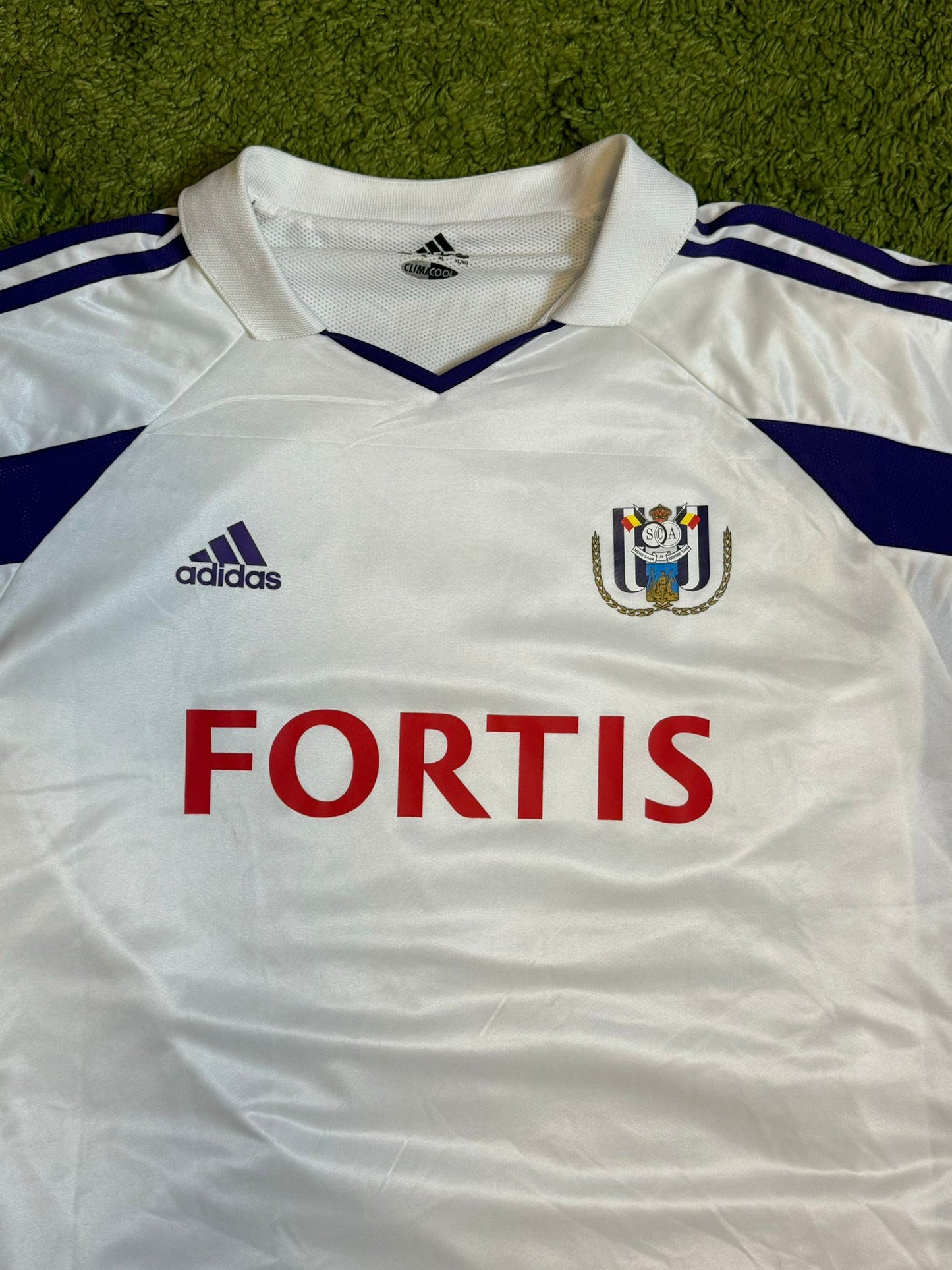 RSC ANDERLECHT - JUNIOR NGALULA MBUYI - MATCH ISSUED - 2003/2004 - HOME KIT - XL